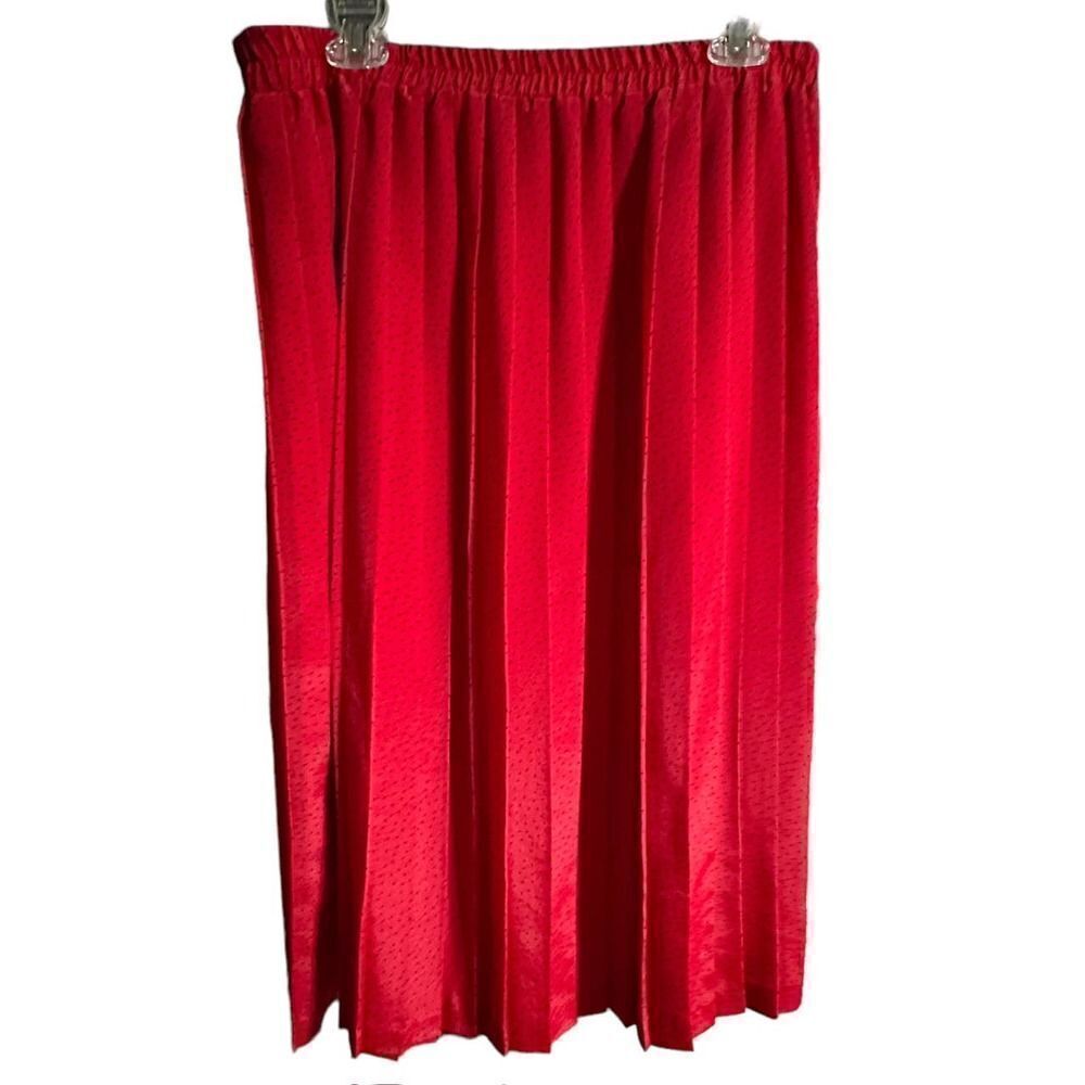 Vintage Andrea Gayle Two Piece Red & Black Dotted Skirt Set - Picture 12 of 16